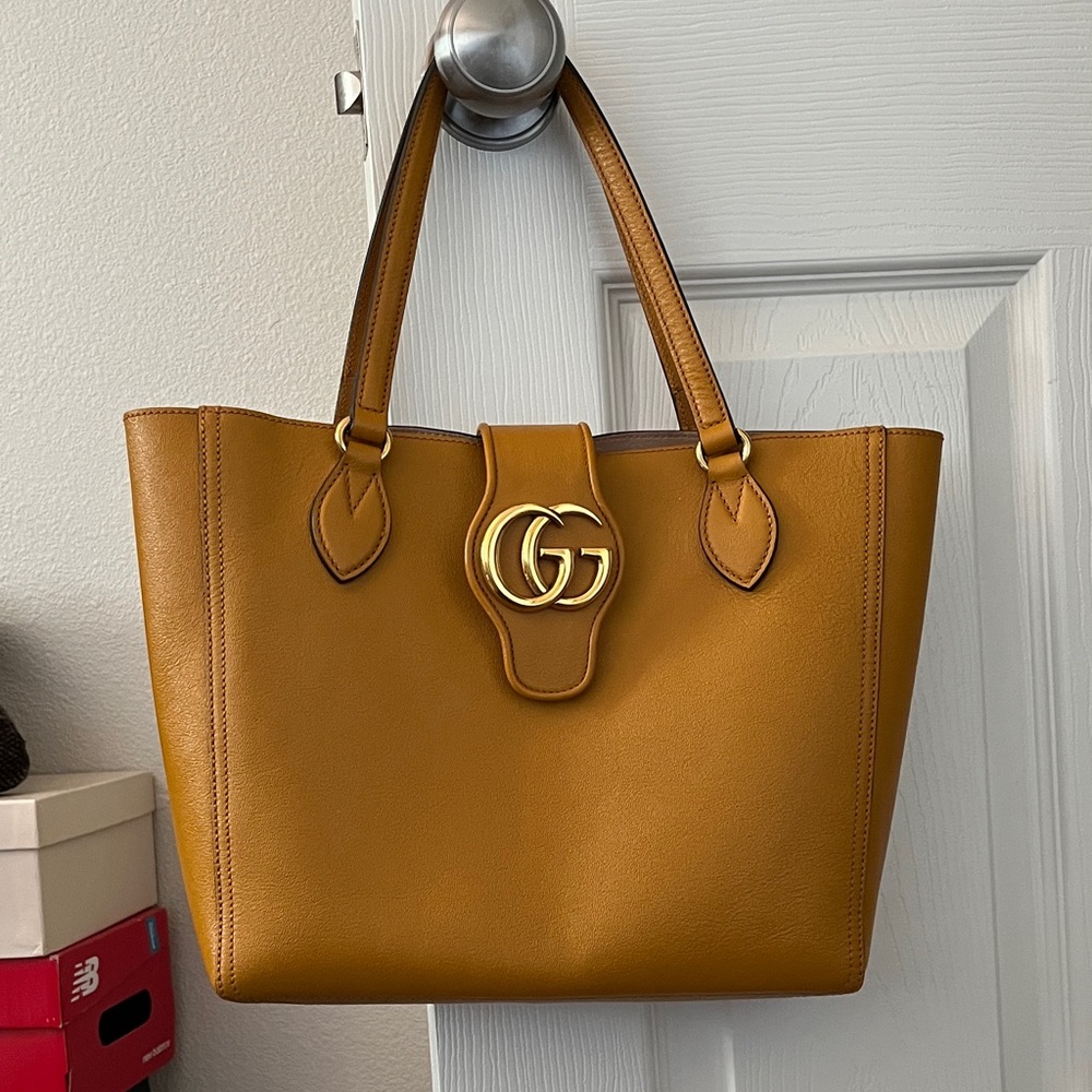 Gucci Mustard Leather Tote